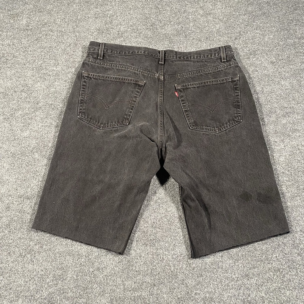 Vintage 90s Levis 505 Bermuda Cut Off Jean Shorts Mens Size 40 Faded Jorts - Picture 10 of 10
